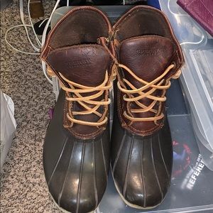 Brown sperry boots